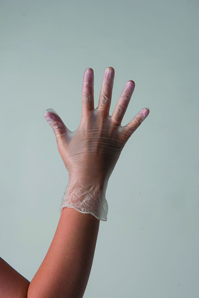 Одноразовые виниловые перчатки 100 шт, Размер S (фото)